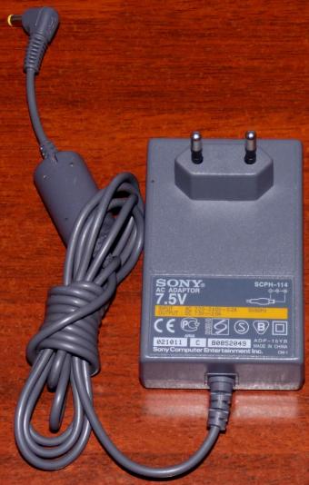 Sony SCPH-114 AC-Adaptor 7.5V/2A Netzteil für PlayStation 1 Slim/PSOne Japan